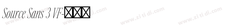 Source Sans 3 VF字体转换